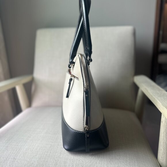 Kate Spade Rachelle Berkeley Lane Tote Large Handbag Cream & Black - Picture 5 of 10